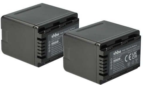 vhbw 2x batteria compatibile con Panasonic HDC-SD80EG-K, HDC-SD90 videocamera camcorder (3200mAh, 3,6V, Li-Ion) con infochip