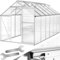 tectake® Serre de Jardin en Aluminium Polycarbonate pour Potager Exterieur Serre de Jardin pour Hivernage Tente Abri pour Les Plantes Serre à semis Jardinage - 375x185x195 cm