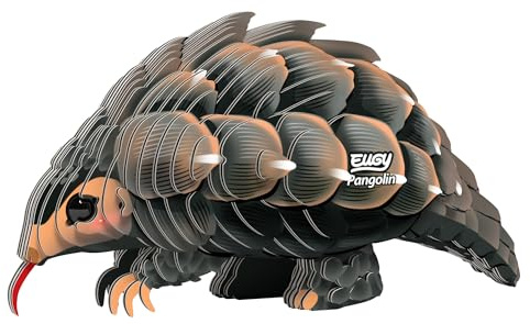 Eugy Pangolin 3D-Puzzle – 34-teiliges umweltfreundliches Lernspielzeug-Puzzle für Jungen, Mädchen und Kinder ab 6 Jahren