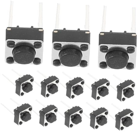 Mobestech 100 Stücke Fühlbare Drucktaste Für Leiterplatte Ersatz-momentanen Druckschalter Druckknopf Für Elektronik-anwendungen