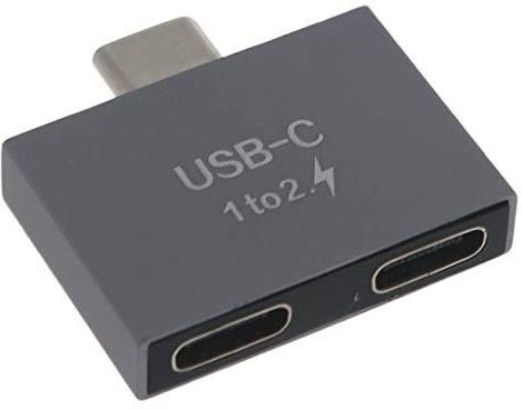 Maxtonser USB C Male to Dual USB C Female Splitter Convter Adapter Connector for USB C PD Charger Powerbank Laptop Accessories,Extension Adapter