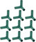 Lot de 10 connecteurs de cadre de jardin 16 mm raccords en PVC 3 voies/4 voies/5 voies de support stable pour cadre de jardinage (A)