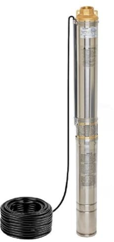 CHM GmbH® Tiefbrunnenpumpe 3,5 Zoll Ø 9,1 cm, Brunnenpumpe 750 Watt 6500 L/h 6,5 Bar Tauchpumpe