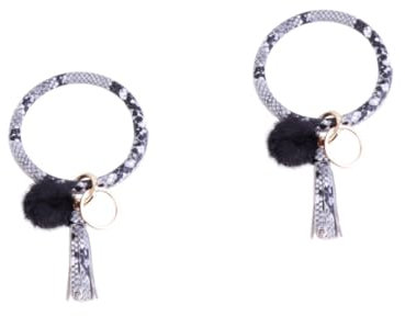 SAFIGLE 2stücke Schlüsselring Mit Quaste Und Plüschball Schlüsselarmband Snake Dekorativer Schlüsselanhänger Für Taschen Und Perfektes Für Und Familie