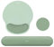 MOSISO Wrist Rest Support for Mouse Pad&Keyboard Set, Circle Curved Ergonomic Mousepad&Coaster Non-Slip Base Home/Office Pain Relief&Easy Typing Pad with Soft Cloth&Raised Memory Foam, Antique Green