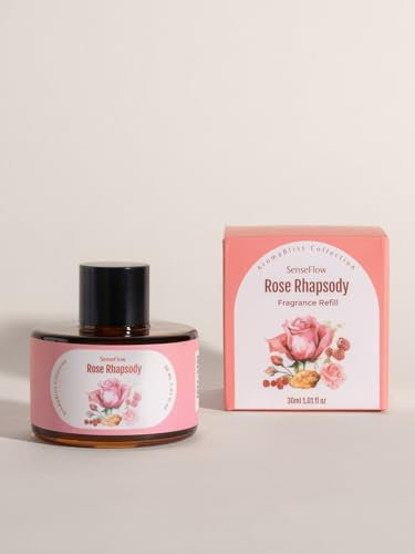 SenseFlow Essential Oils 30ml - 100% Pure Aromatherapy Oil Refill for Diffuser SF101/SF101S, for Home, Office, Hotel, Relaxation - Rose Rhapsody