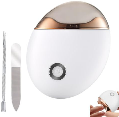 Electric Nail Clipper,Automatic Nail Clippers Echargeable Automatic Nail Clippers for Adults with 3 Speeds,LCD Display Nail Scraps Storage Fingernail Trimmer with Glass File Exfoliating Pusher (White)