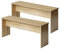 LafeuR Sitzbänke für Esszimmertisch, 2er Set, Küchenbänke, Esstischbänke,110x30x45 cm，Holzbank,Schlafzimmer oder Küche,Eiche