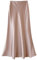 shownicer Jupe en Satin Femme Élégant Longue Jupe Femme Jupe Crayon Jupe Chic Mode Jupe de Loisirs Taille Haute A Rose XL