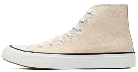 Ladies Fashion Trainers High Top Canvas Shoes for Women Men Classic Lace Up Plimsolls Pumps Sneakers Casual Tennis Walking Shoes