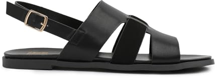 Women Flatform Slingback Sandals Strappy Formal Office Travel Summer Holiday Peep Toe Sandal Wide Fit Ladies Casual Buckle Fashion Shoes