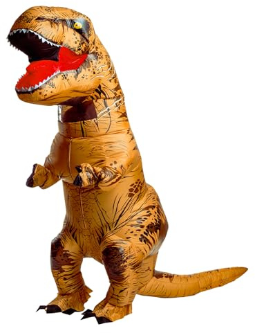 Poptrend Aufblasbare Dinosaurier Kostüm für Erwachsene Teenager Kinder, lustiges Aufblasbares T-Rex Kostüme zum Aufsitzen, Halloween Dinosaurier Kostüme für Damen Herren Cosplay Kostüme