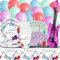 Lot de 20 portions de 78 pièces de style INS pour fête des années 90 avec ballon + assiette de 22,7 cm + gobelets + serviettes + grandes nappes décoratives pour guitares