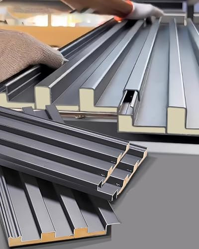 Elitix Aluminum Roof Panels Insulated Sheets, Corrugated Pergola Roofing Windproof Board for Balcony Cover, Waterproof Metal Roof Kit for Mobile Homes(3 pc,L 1400mm(55))