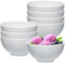 GBKDQQ Müslischalen 8er Set, 300ML Müslischalen Set aus Porzellan, Salatschüssel Set, Dessertschalen, Kleine Schüsseln, Suppenschalen Porzellan Ideal für Eis, Desserts, Snacks, Suppen und Mehr, Weiß