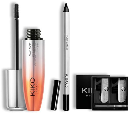 KIKO Milano Ultimate Eye Essentials Set | Mascara, Eyeliner & Sharpener for Long-Wearing, Defined Eye Looks