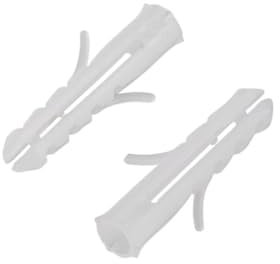 chevilles, Lot de 50 tubes d'expansion en plastique blanc de 4 mm x 20 mm for colonne, ancrage mural en béton, for maison, jardin, bricolage