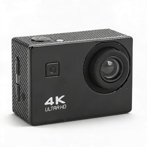 Bewinner 4K -Actionkamera, Wearable Cycling Camera mit 2,0 -Zoll -IPS -Bildschirm, Elektronischer Stabilisierungs -Radfahren Videokam, Helmzubehör Kit