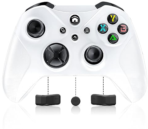 FOIRCEADAL Wireless Controller for PC/XBO One Upgrade, 3.5 mm Audio Audio Built, Adaptive Gaming WiFi And Gyro/Wake-up function/Turbo/Vibration/Gyro