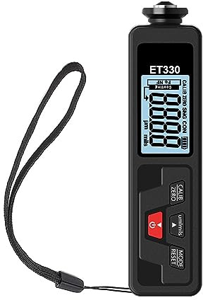 Medidor Espesor Pintura, Medidor de espesor de pintura de coche ET330 + ZN medidor de espesor de recubrimiento portátil for coche 0-1500um Fe y medidor de prueba de recubrimiento NFe(Nero)