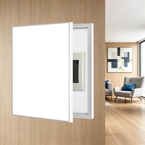 Vibeo Cache Compteur Electrique Cache-boîte à Fusibles Décoratif Masque Disgracieux, Cache-Tableau Électrique Mural, Plaque de Tableau de Distribution 40 45 50 60 70 80 cm(White,16x24in/40x60cm)