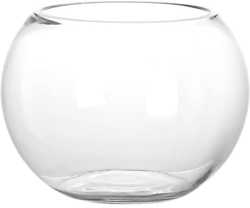 Glasaquarium Weihnachten Mottoparty Rundes als Tisch Aquarium, für Pflanzen | Schreibtisch oder Schaufenster, Transparentes Glas, Platzsparend und Leicht Aufstellbar, Moderne Deko