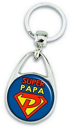 Porte-clés Papa Super Héro - Cadeau fête des pères - Anniversaire Père - Créé en France