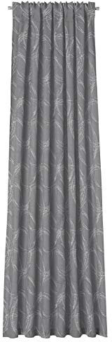 Schlaufenvorhang, Fertigschal, Gardine, Vorhänge, (in versch. Längen) Olivia, Farbe:grau, Vorhanglänge:150 cm