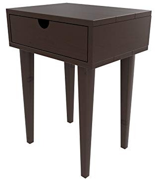 LA WEB DEL COLCHON - Mesita Vintage Doha 35 (cms.) x 34,5 x 60 (cms.) Barnizado Nogal