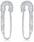 CZ Sicherheitsnadel Knorpel Sterling Silber Creolen für Frauen Mädchen Zierliche Zirkonia Baumeln Tropfen Hypoallergen Stud Post Kristall Huggie Mode Creolen Schmuck 20mm (Silber)