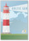 Falshöft Kühlschrankmagnet Leuchtturm und Ostsee Retro Style Illustration