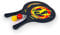 VICTOR Unisex-Adult Featherball Premium – Beachball Set + 2 Kunststoffschläger + 2 Bälle, Schwarz, 36.5 x 22 cm