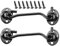 Black Cabin Hook and Eye 2Pcs Stainless Steel Door Hook Latch Heavy Duty Cabinet Latches for Door Gate Window Closet Shed 4 Inch-100mm