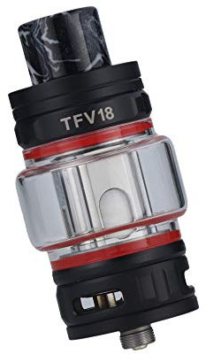 Smok TFV18 Tank Clearomizer, 7,5ml, Top-Filling, Subohm-fähig, Smok Verdampfer für E Zigarette - Farbe: matt-schwarz