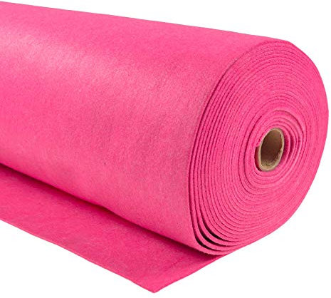 Waschbarer Bastelfilz 1,5mm 27 Farben Meterware Filz Zuschnitt ab 1m x 90cm Dekofilz Filzstoff, Farbe:intense pink