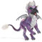 Folkmanis Handpuppe Schnabeldrache/Beaked Dragon, lila, schwarz, weiß