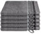 Schiesser Frottier Waschhandschuh Skyline Color im 5er Set | 100% Baumwolle aus nachhaltiger Produktion | saugstark, weich, farbecht | 16x22cm | Dunkelgrau | Anthrazit