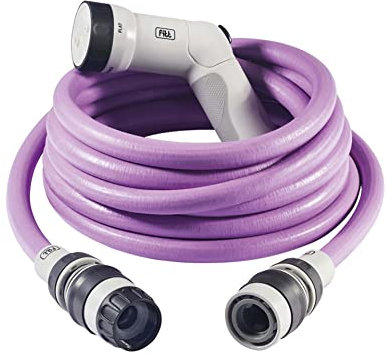 FITT IKON 20 m, Tubo Acqua da Giardino per Irrigazione, Estensibile, Compatto, Leggero e Pronto all'uso, con Pistola Multigetto, Lavanda