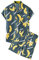 Julhold Strand-Set für Herren, Sommer, Kausal, Urlaub, Strandanzug, bedruckt, Kurzarm, Shorts, Hosen-Set, Jogging, Laufen, Trainingsanzug(Grün,XL)