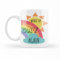 LINDENPAL Woke Up Gay Again Tasse, 325 ml, weiße Keramik-Kaffeetasse, lustige Geschenke für Vater, Mutter, Tochter, Sohn und Freunde