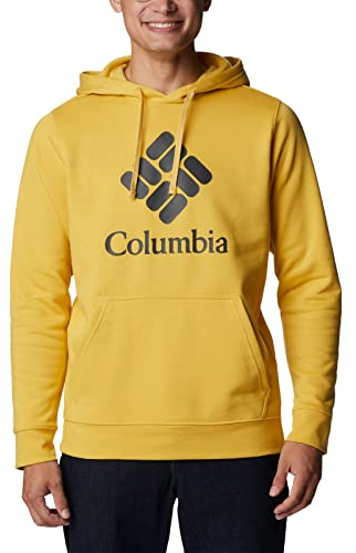 Columbia Men's Trek Hoodie Hooded Sweatshirt, Golden Nugget/CSC Stacked Graphic, XL