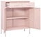 Tidyard Sideboard Beistellschrank Lagerschrank Standschrank Kommode Metallschrank Mit 2 Türen 2 Schubladen Stahl Rosa 80x35x101,5 cm