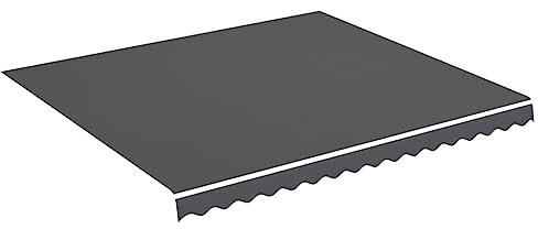 vidaXL Tessuto di Ricambio per Tenda da Sole Antracite 4x3,5 m
