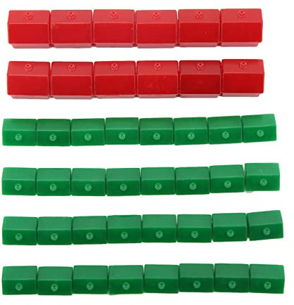 VGEBY Monopoly Houses Set, Spiel-Ersatzteile, Spiel-Plastik-Hotels Beherbergt Spielteil-Ergänzungszubehör Schach, Freizeitsport