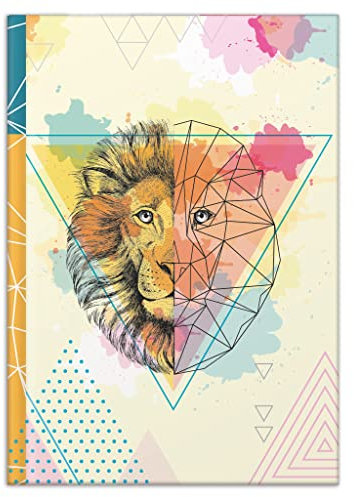 RNKVERLAG 46809 - Notizbuch Lion DIN A4, blanko, mit 96 Blatt 70 g/m², 1 Stück