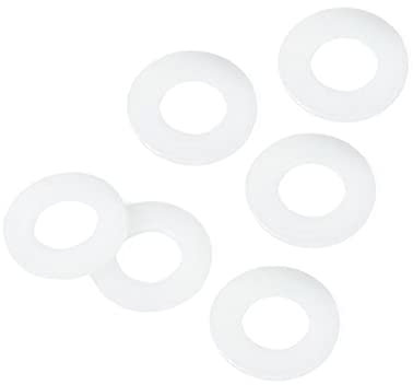 BOUACOUA Kunststoff Unterlegscheiben, Weiß Flach Unterlegscheiben für Schraube, Nylon Isolierende Beilagscheiben M18x32x3.0 mm (10 pcs)