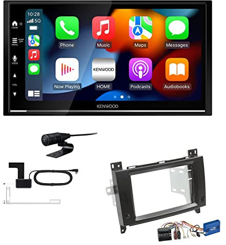 Kenwood DMX7722DABS 2-DIN Autoradio kompatibel mit WiFi Apple CarPlay Android Auto Bluetooth DAB+ USB passend für Mercedes Benz Vito Viano 2006-2014 inkl Canbus Quadlockstecker