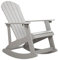 Moderner Muskoka Garten-Schaukelstuhl hellgrau mit Breiten Armlehnen Adirondack