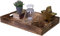Plateau de Service en Bois - 60 x 40 x 8 cm - Décoratif, de Transport et de Lit
