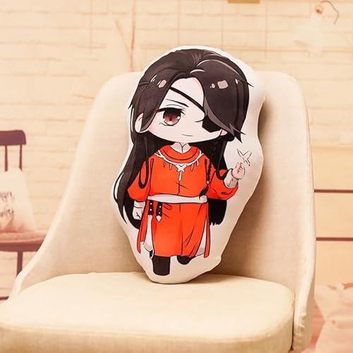 Tongyundacheng 45 cm Tian Guan Ci Fu Anime Xie Lian Hua Cheng Cosplay bedrucktes Kissen niedlich Cartoon weiches Wurfkissen für Heimdekoration